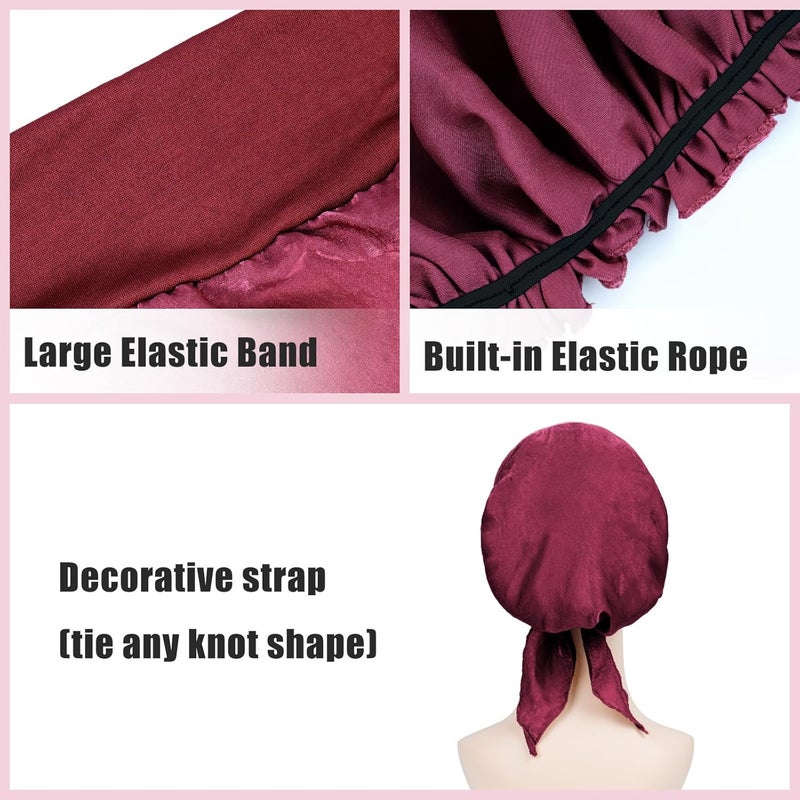 FADACHY Chemo Headwear for Women,Chemo Caps Lightweight for Summer with Head Scarf,Silky Soft Hair Turbans Fashion - Image 4